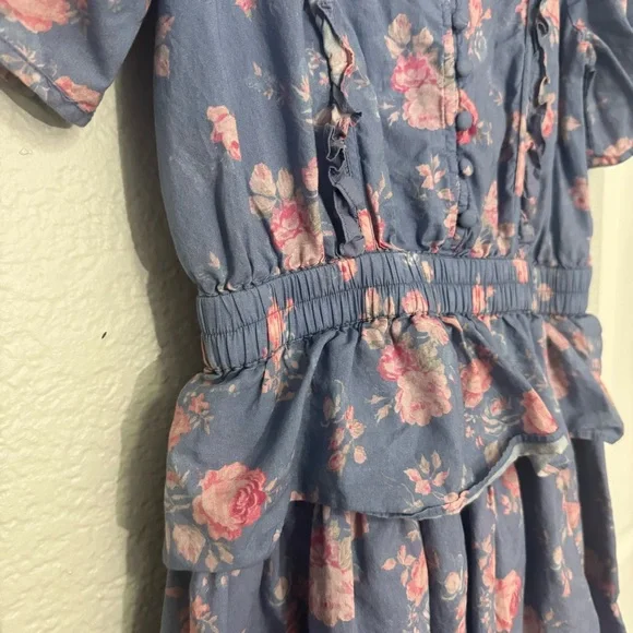 LoveShackFancy • Roth Mini Dress • Blue Floral Print • Medium - Picture 6 of 13